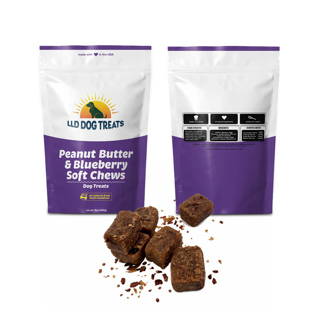 Peanut Butter & Blueberry Soft Chews - Dog Treats