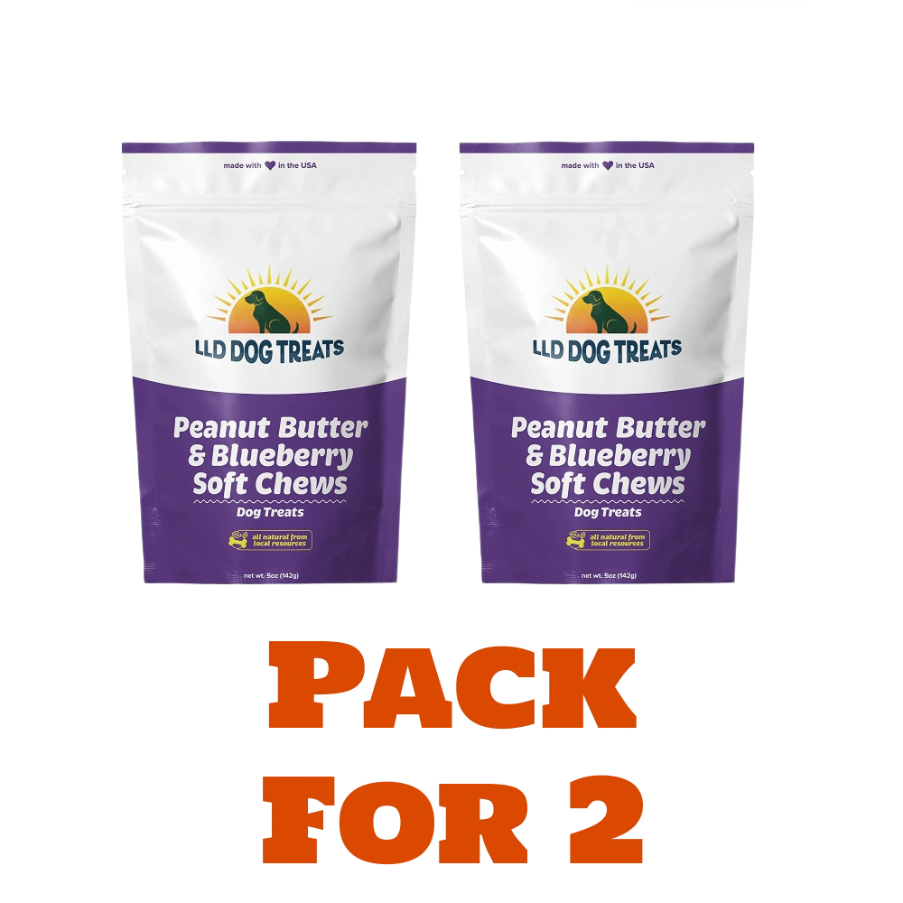 Peanut Butter & Blueberry Soft Chews - Dog Treats