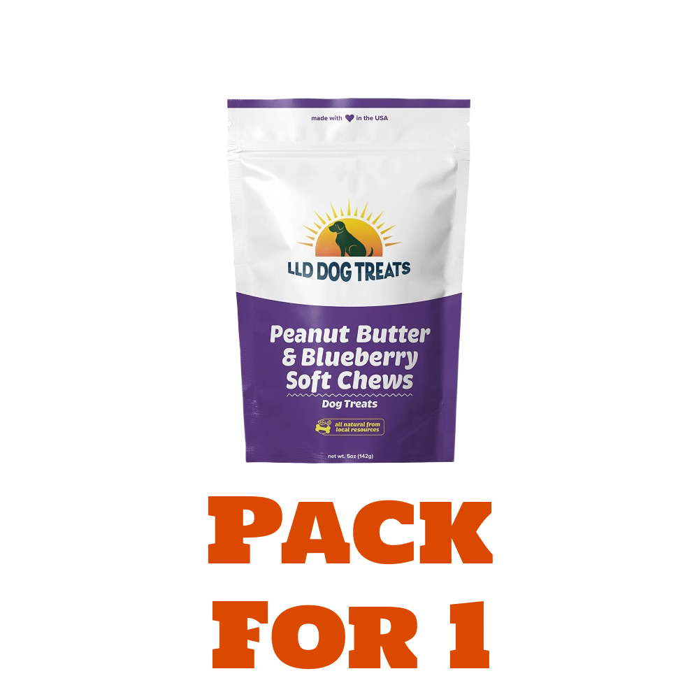 Peanut Butter & Blueberry Soft Chews - Dog Treats
