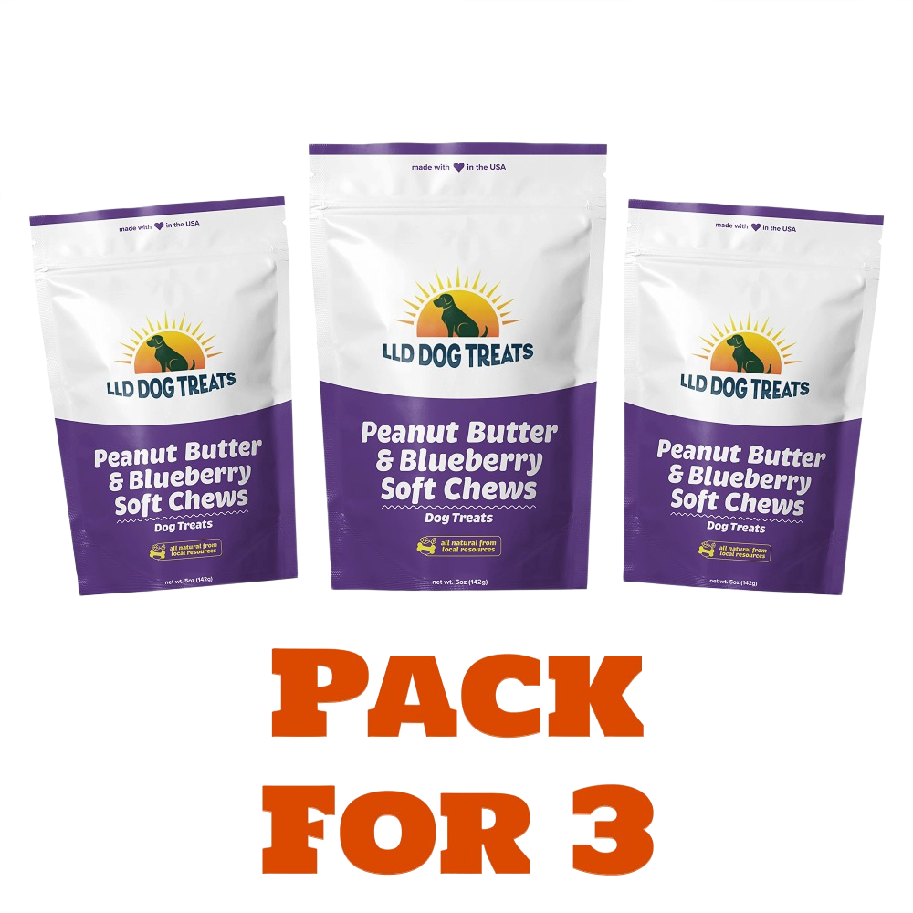 Peanut Butter & Blueberry Soft Chews - Dog Treats