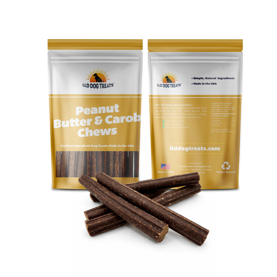 Peanut Butter & Carob Dog Chews