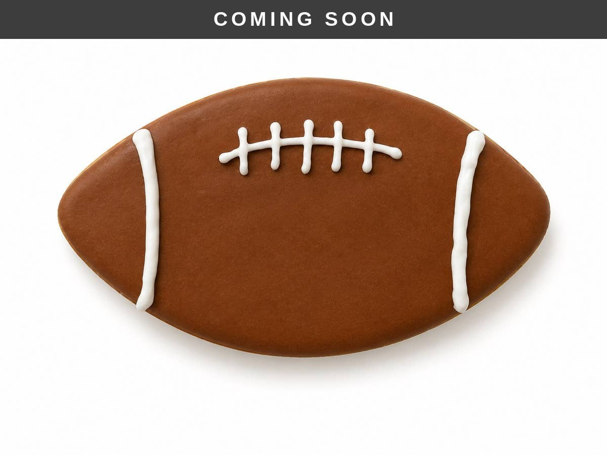 Football Decorated Dog Treat Cookie