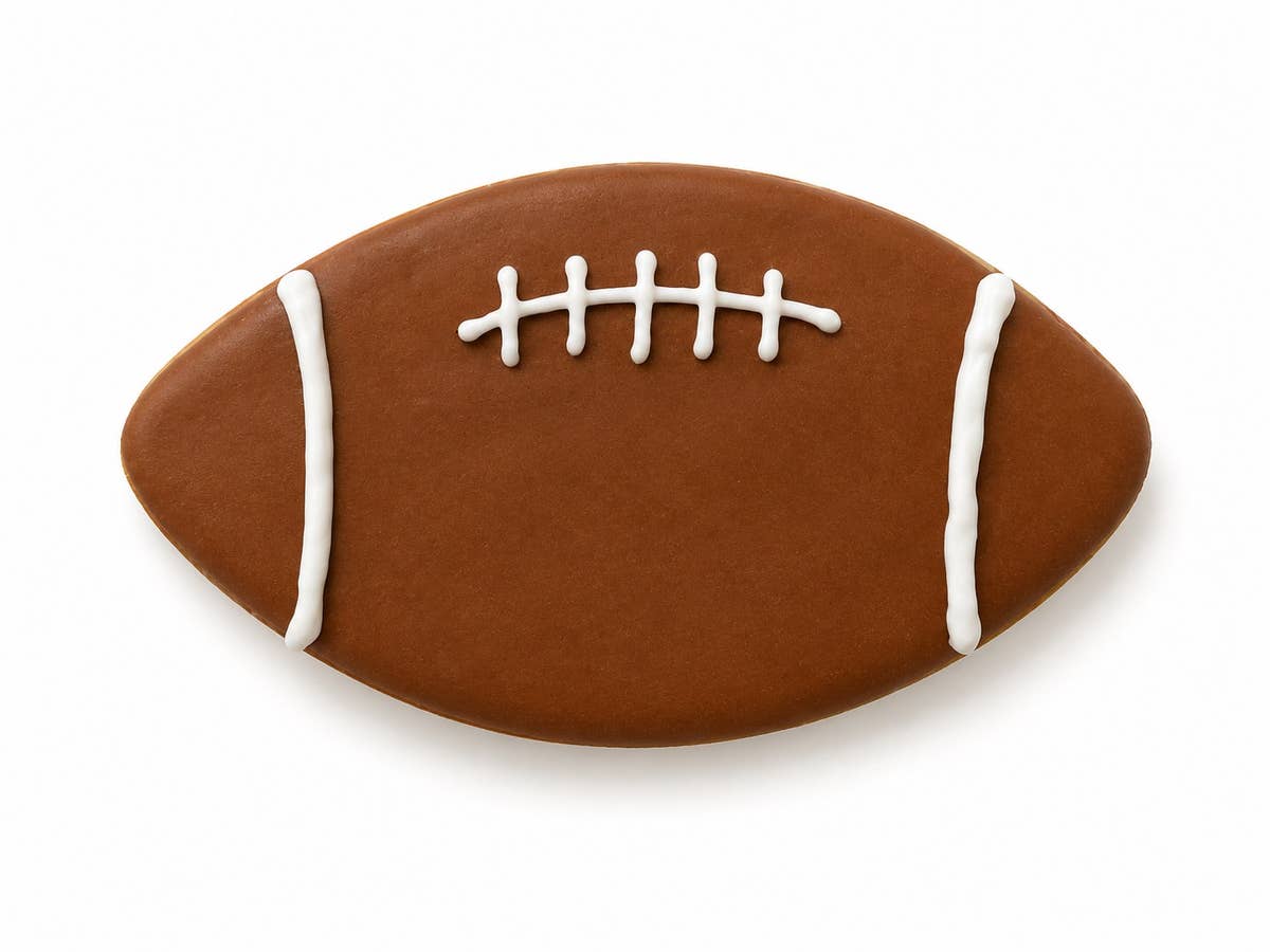 Football Decorated Dog Treat Cookie