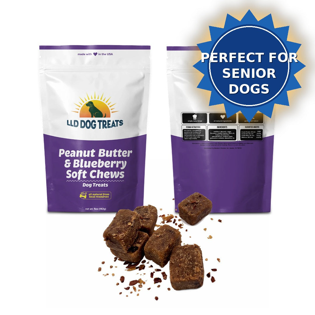 Peanut Butter & Blueberry Soft Chews - Dog Treats