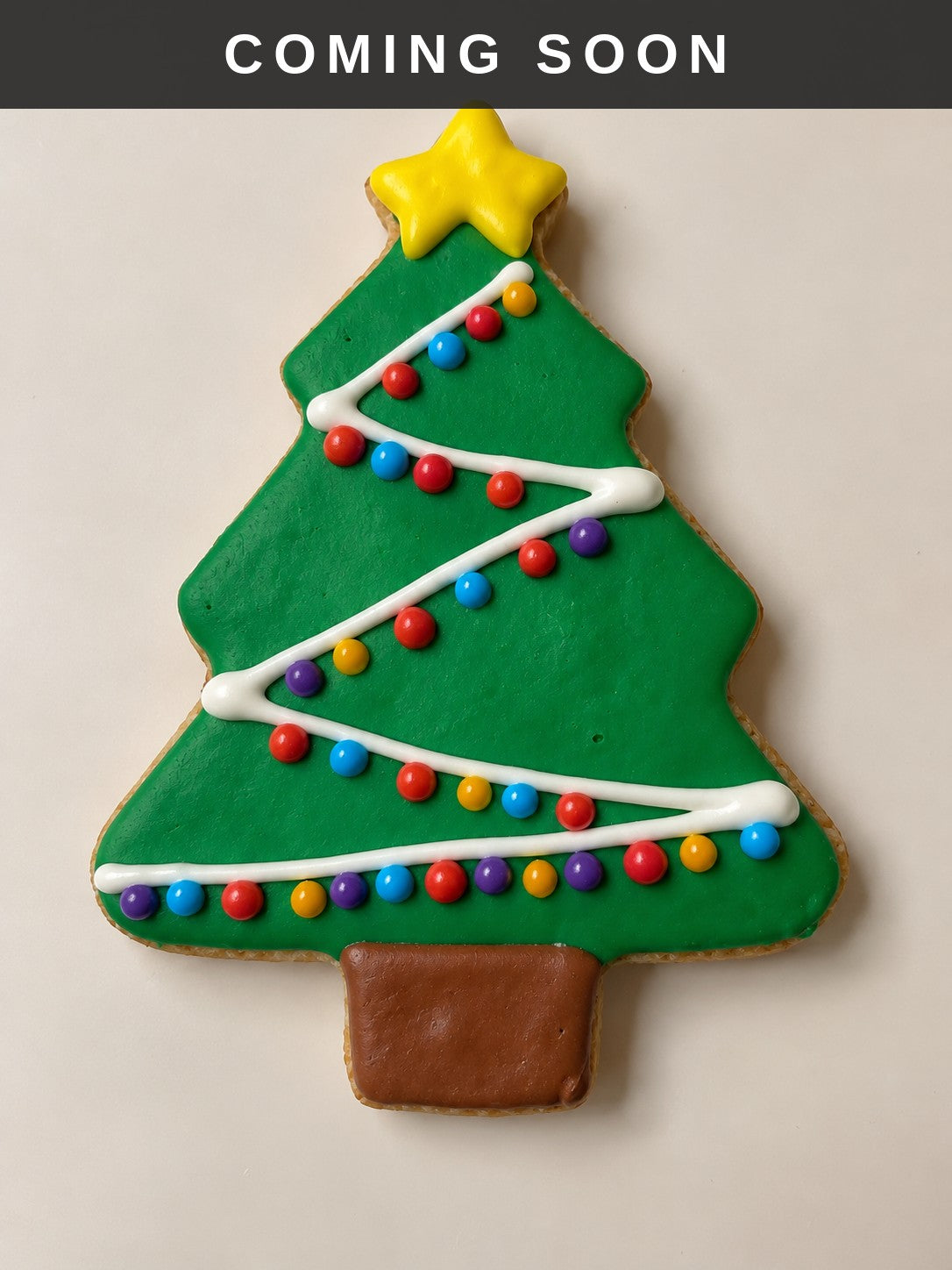 Christmas Tree Decorated Dog Treat Cookie